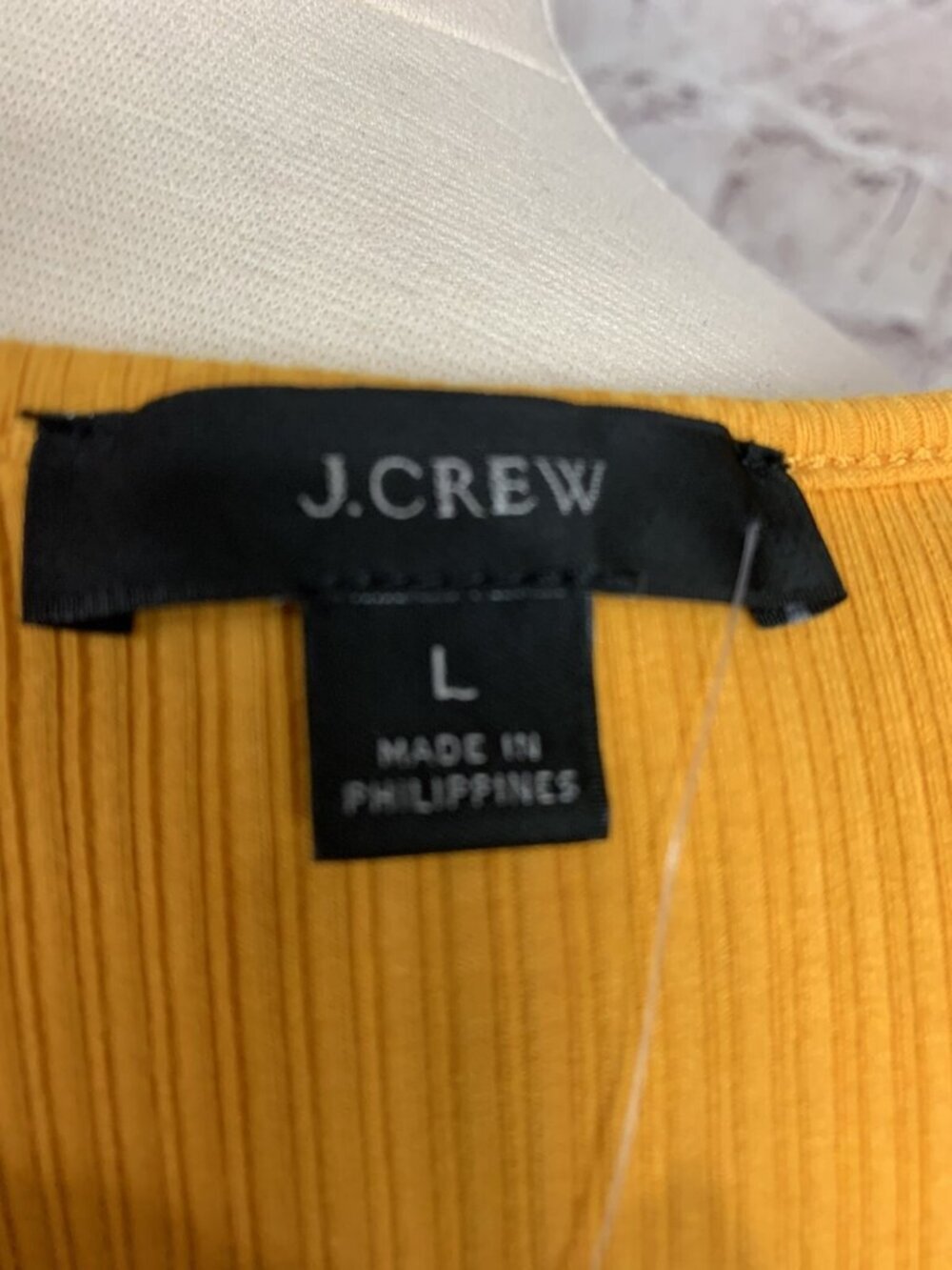 J. Crew Yellow Ribbed Ruffle Neck Sleeveless Tank Top - Picture 7 of 8